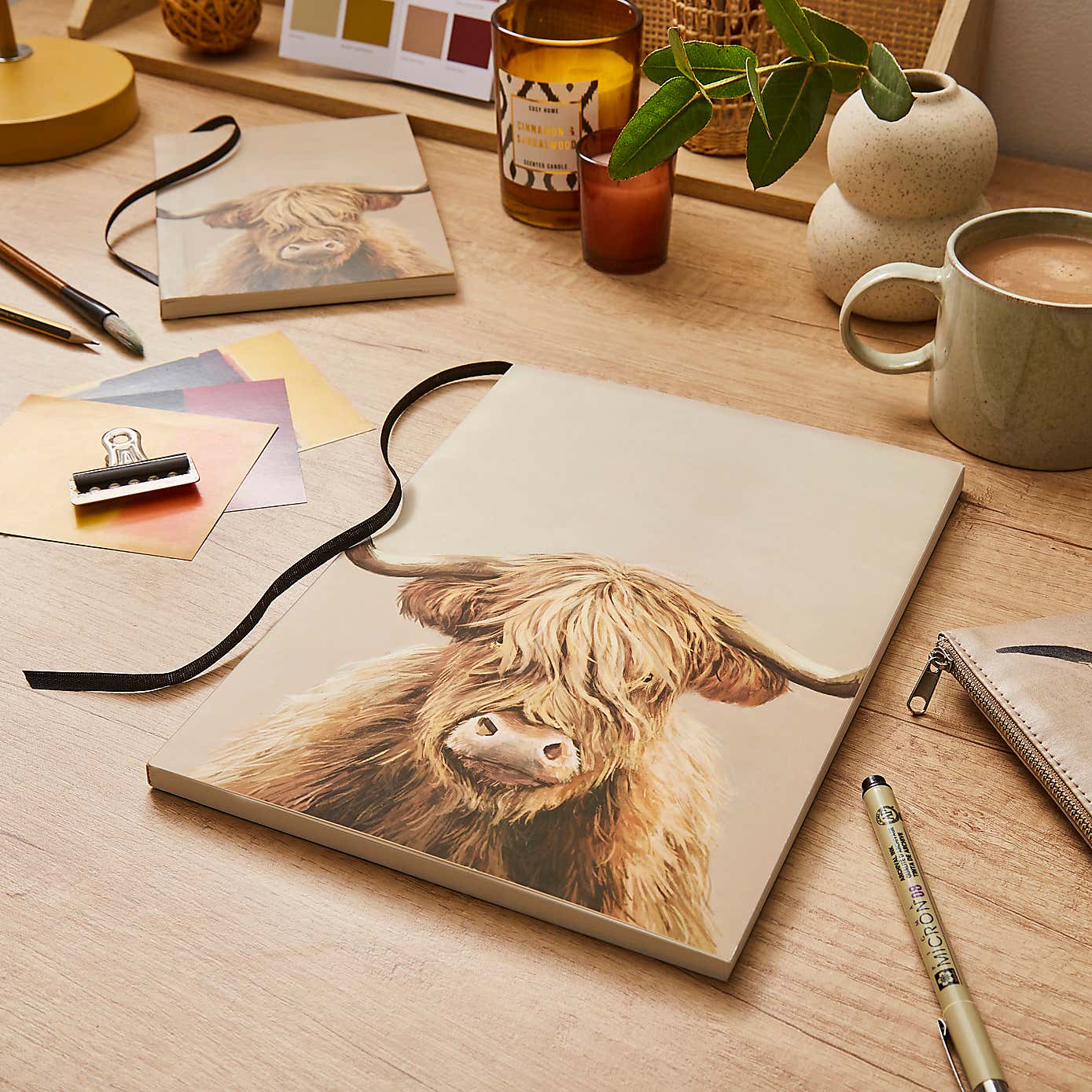 Waters and Noble Highland Cow Softbound Notebook