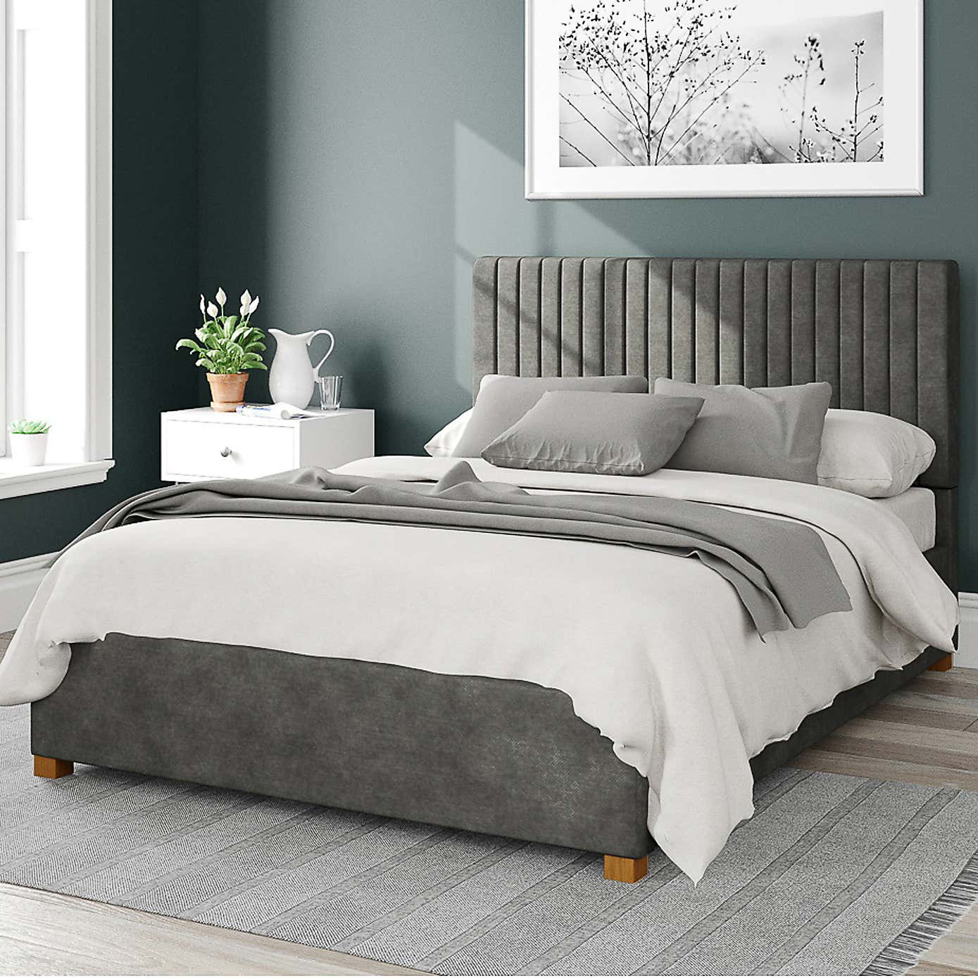 Grant Kimiyo Linen Ottoman Bed