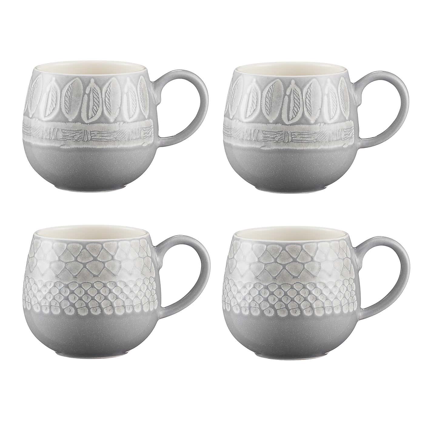Mason Cash Set of 4 Impressions Mugs