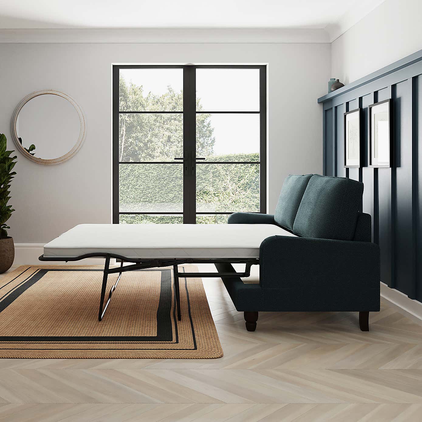 Beatrice Chunky Soft Chenille 3 Seater Double Sofa Bed