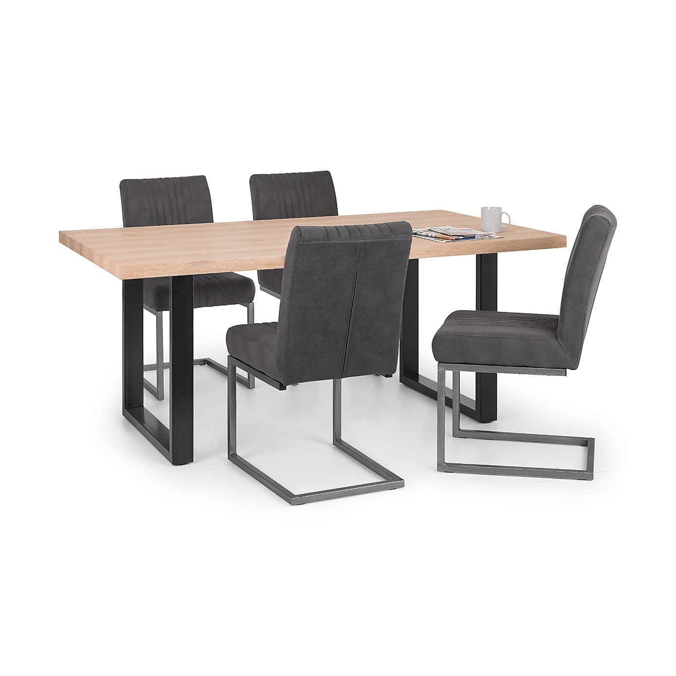 Brooklyn Set Of 2 Dining Chairs, Suede