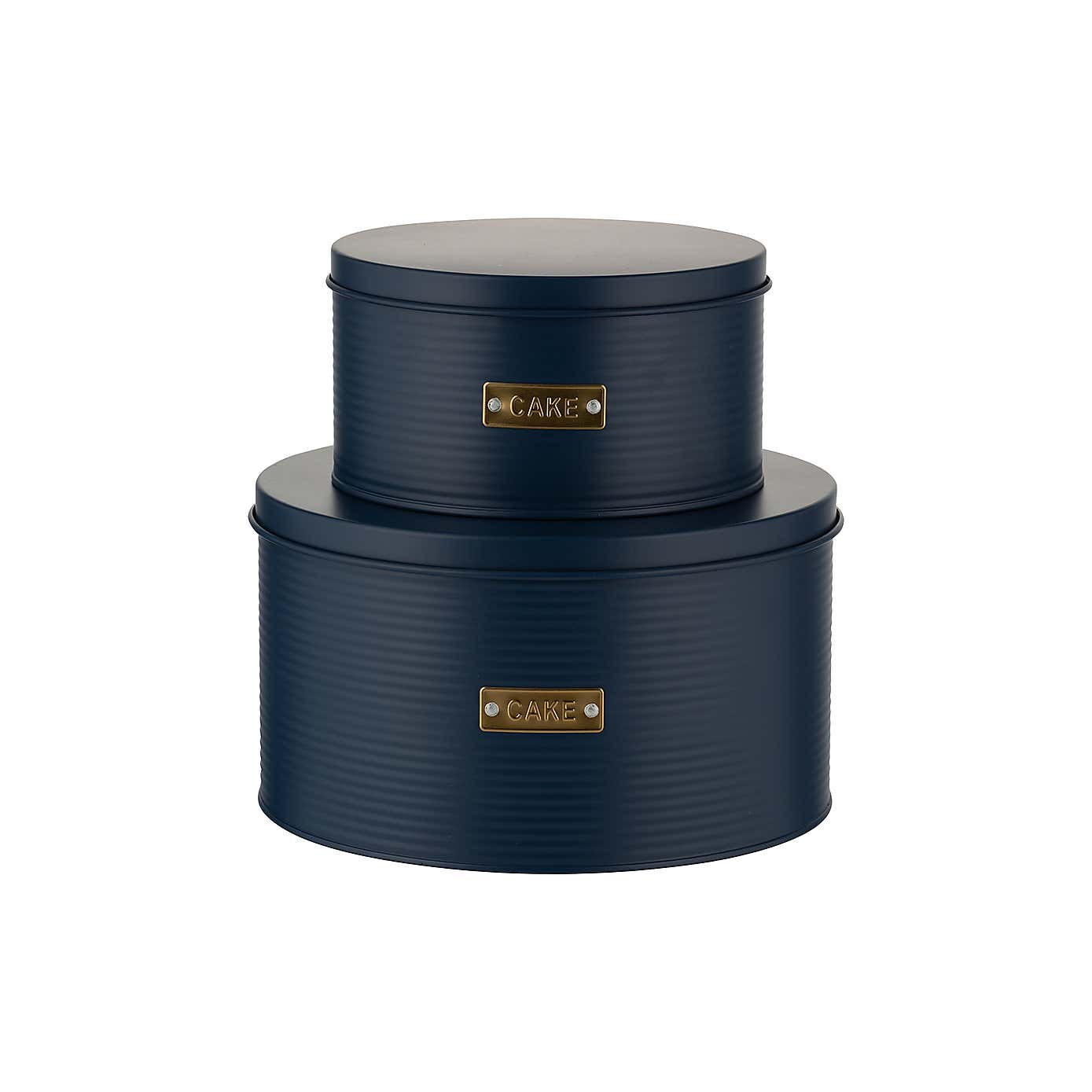 Typhoon Otto Set of 2 Round Navy Cake Tins