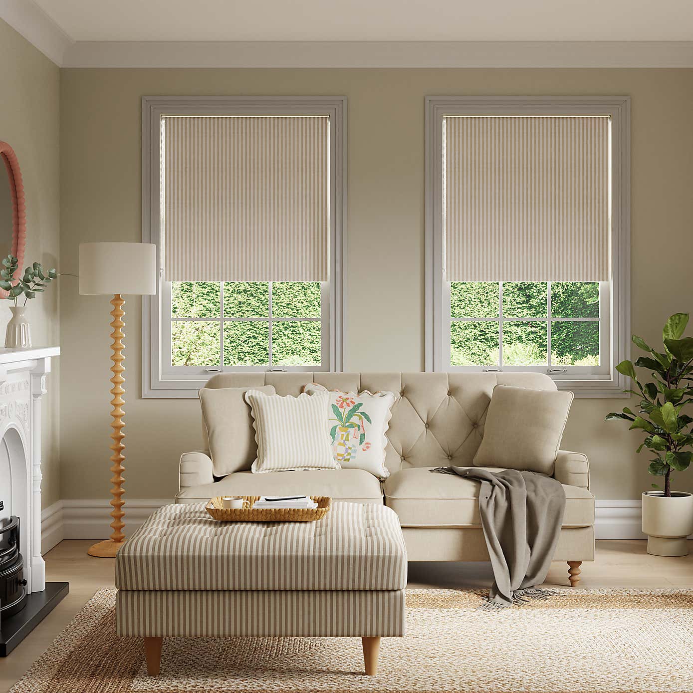 Linford Stripe Blackout Roller Blind