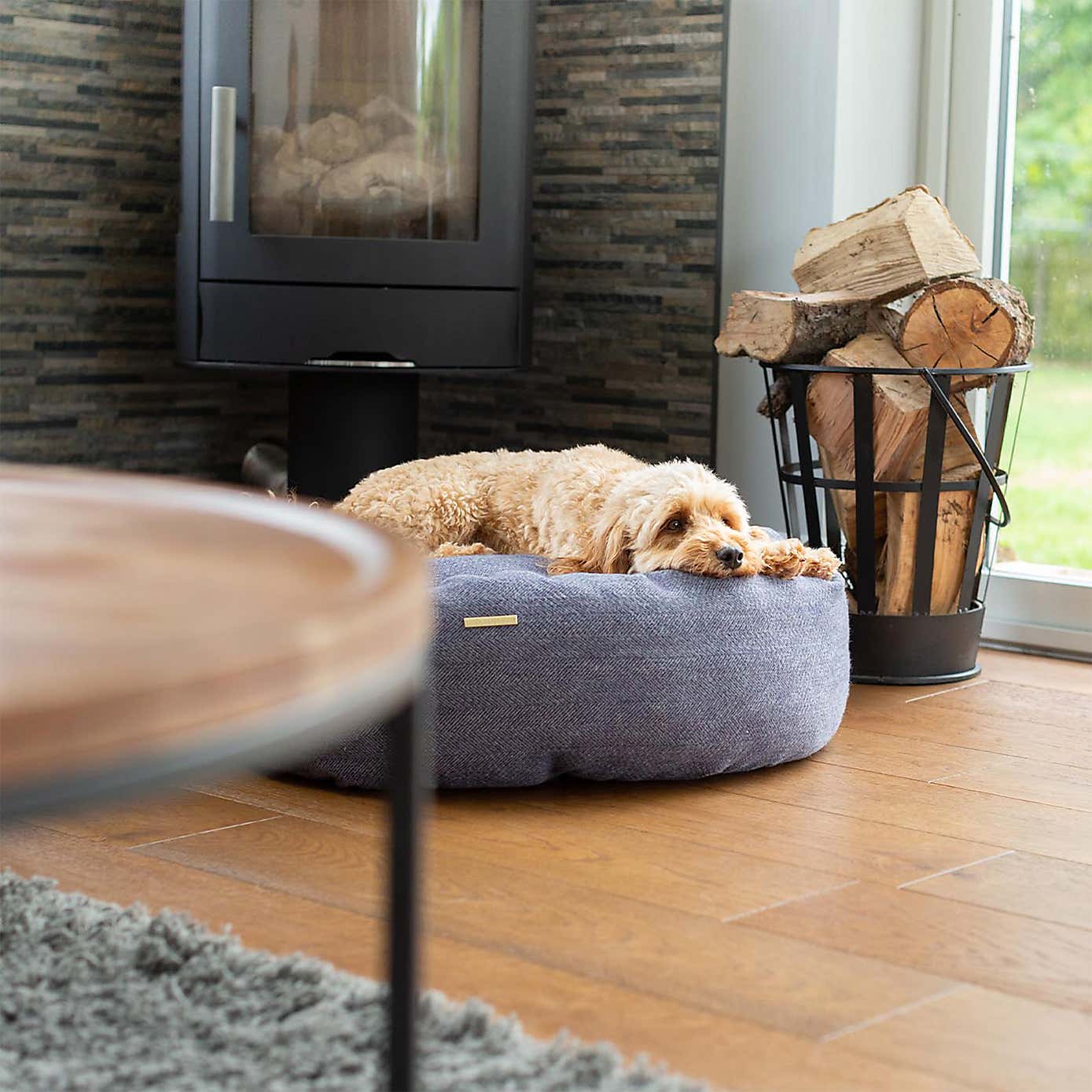 Lords and Labradors Herringbone Donut Dog Bed