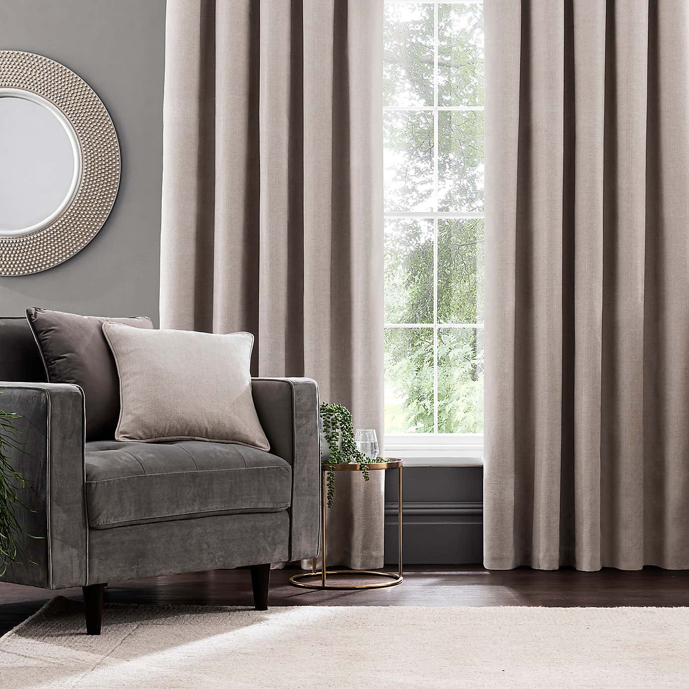 Chenille Ultra Blackout Eyelet Curtains