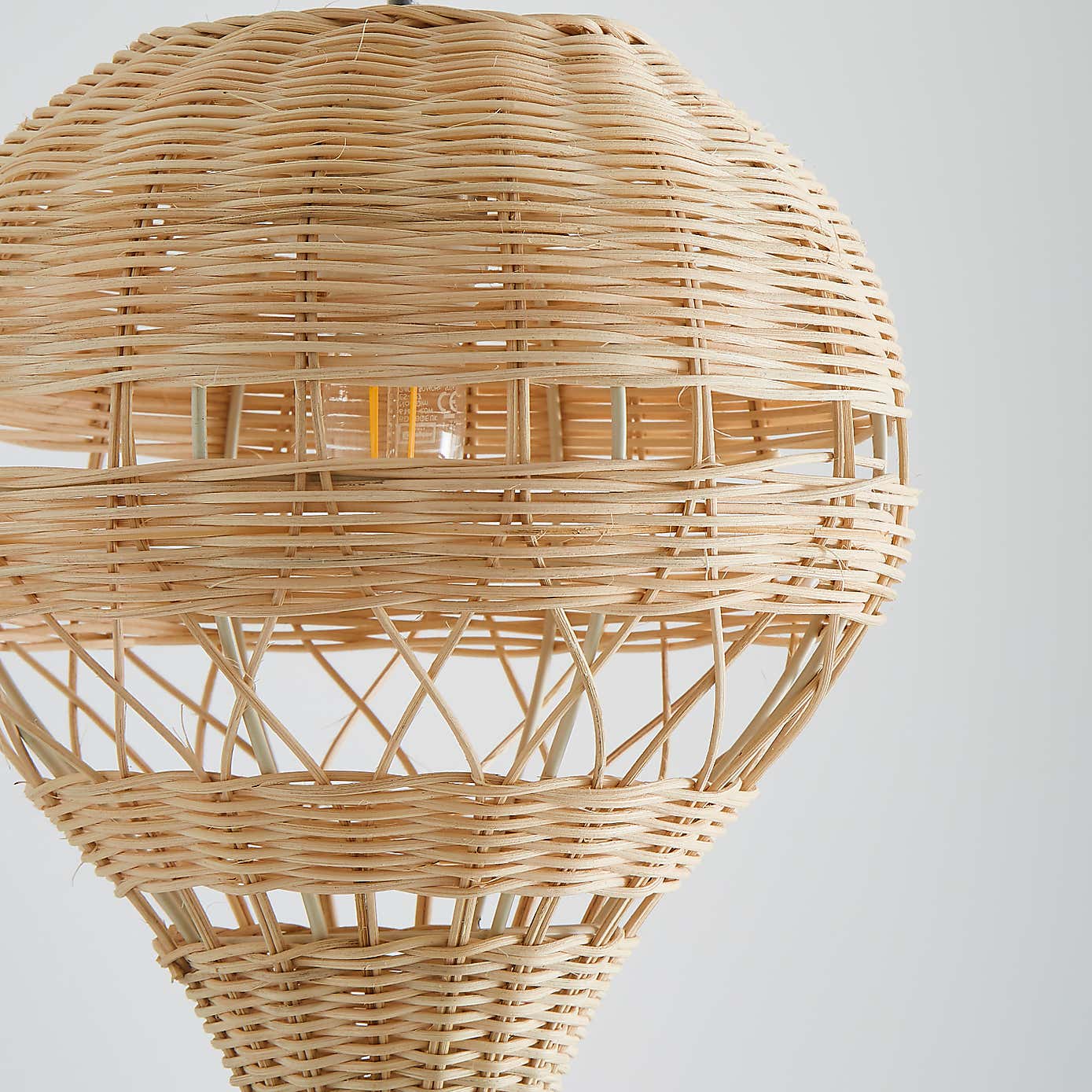 Hot Air Balloon Rattan Easy Fit Pendant Shade