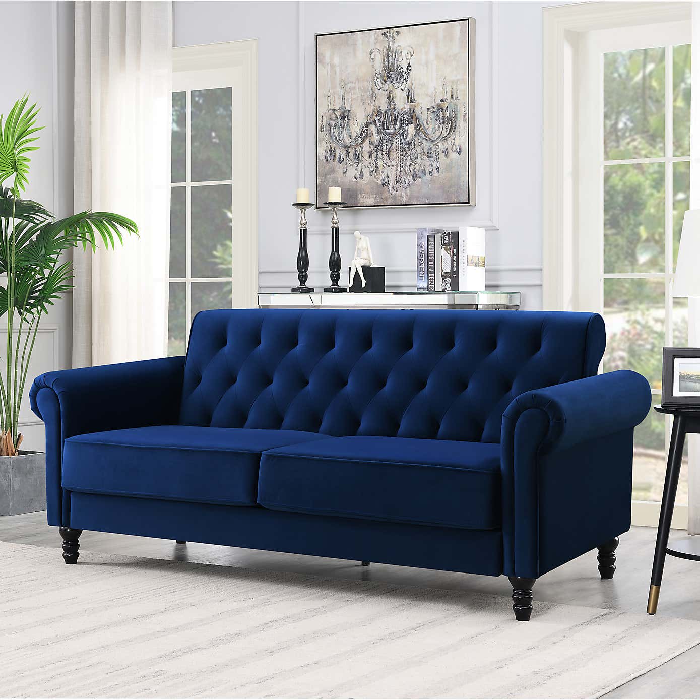 Greta Velvet 3 Seater Sofa