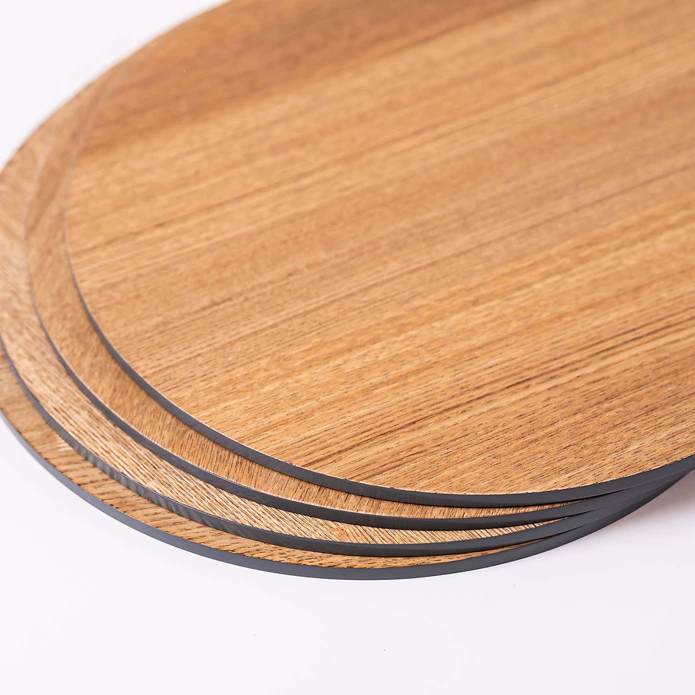 Maddox Pack of 4 Round Charcoal Placemats