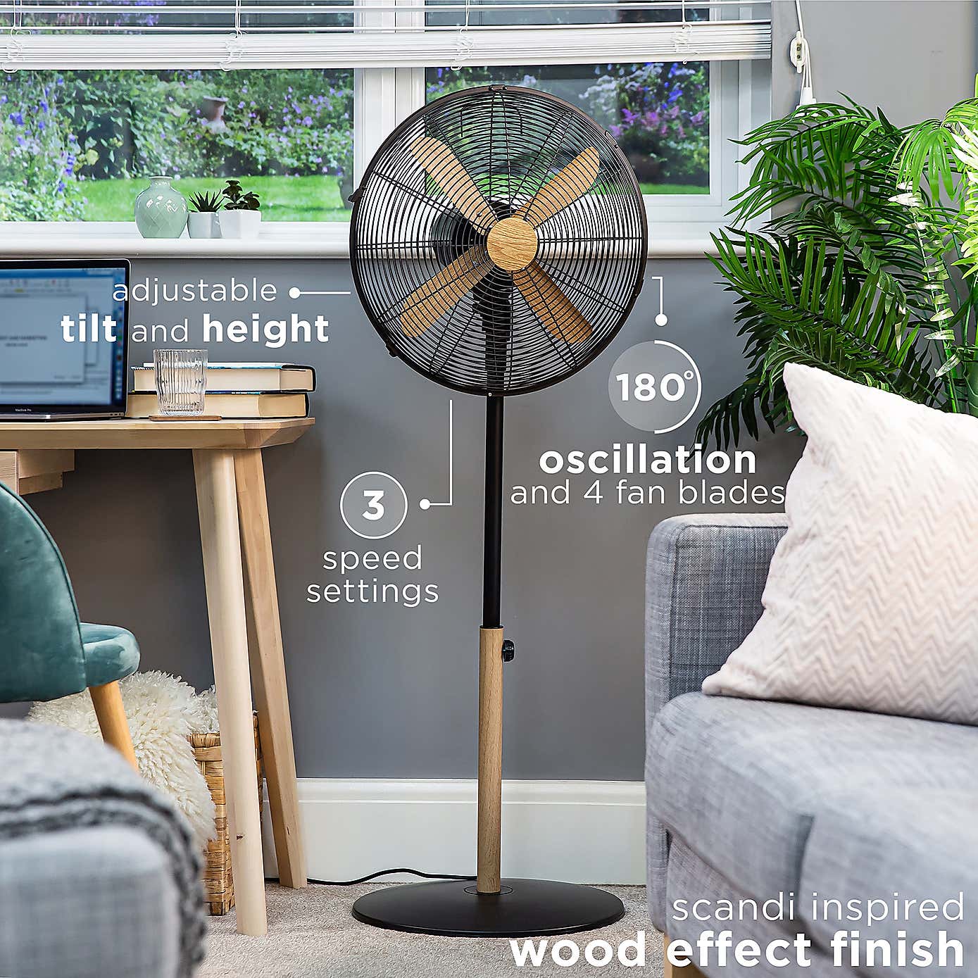 Russell Hobbs Scandi Style 16 Inch Pedestal Fan