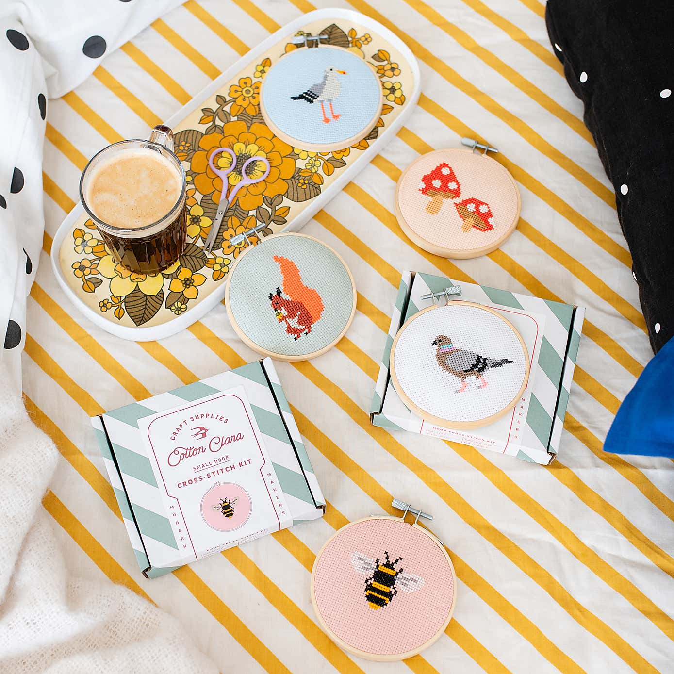 Cotton Clara Pigeon Cross Stitch Kit