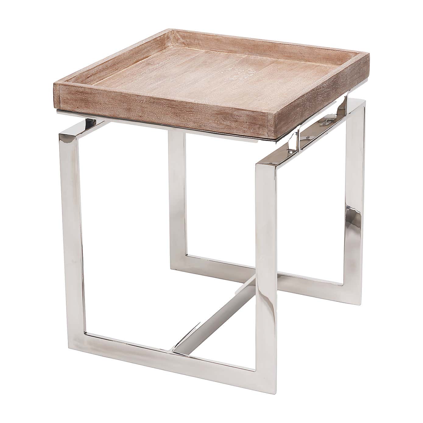 Evelyn Natural Antique Side Table, Mango Wood