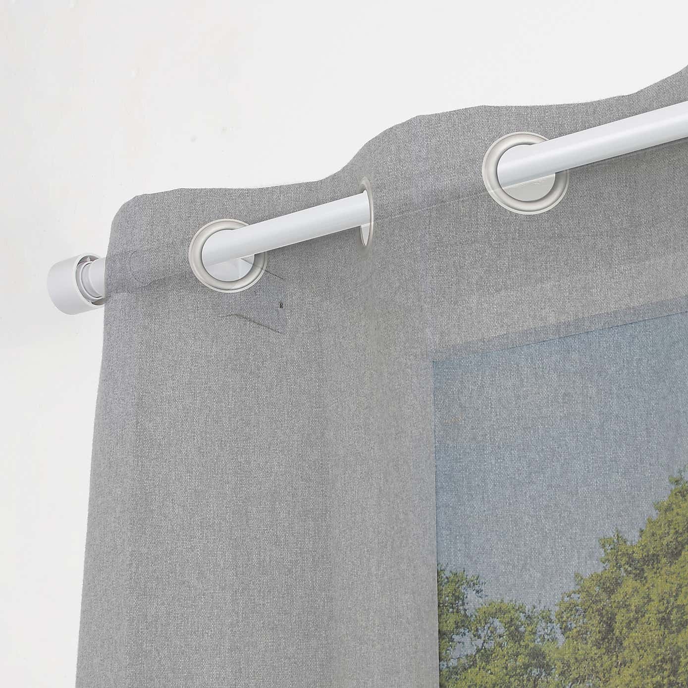 No Drills Trinity Extendable Eyelet Curtain Pole