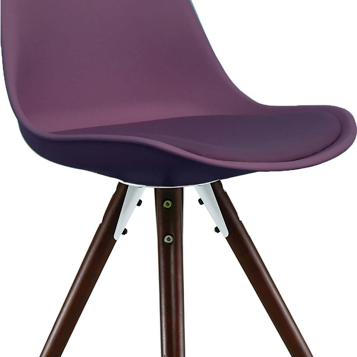 Fusion Living Soho Plastic Dining Chair with Pyramid Legs