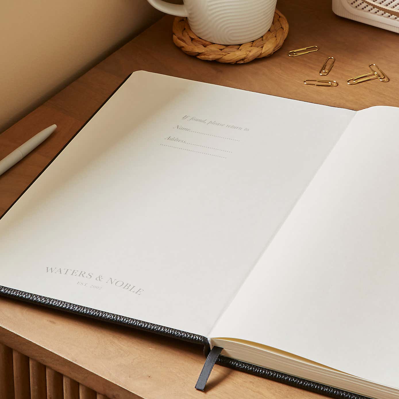 Waters and Noble Premium Faux Leather Notebook