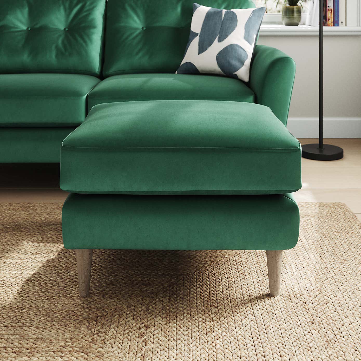 Sven Opulent Velvet Footstool