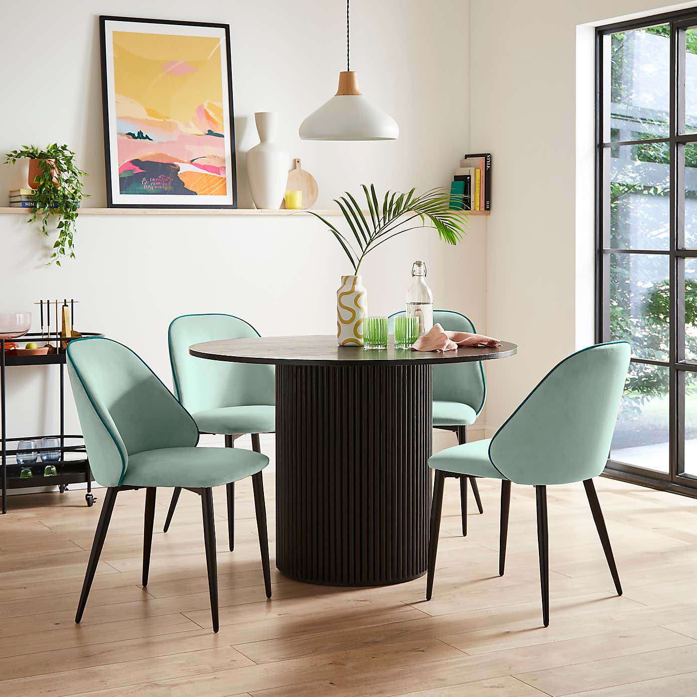 Freya Dining Chair, Velvet