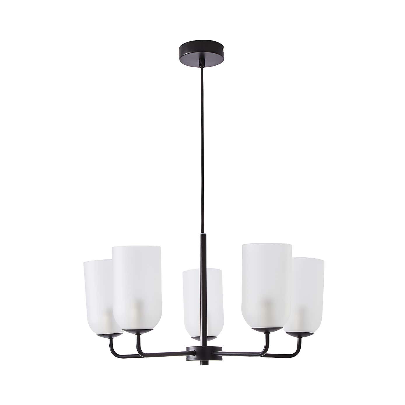 Palazzo Frosted 5 Light Chandelier