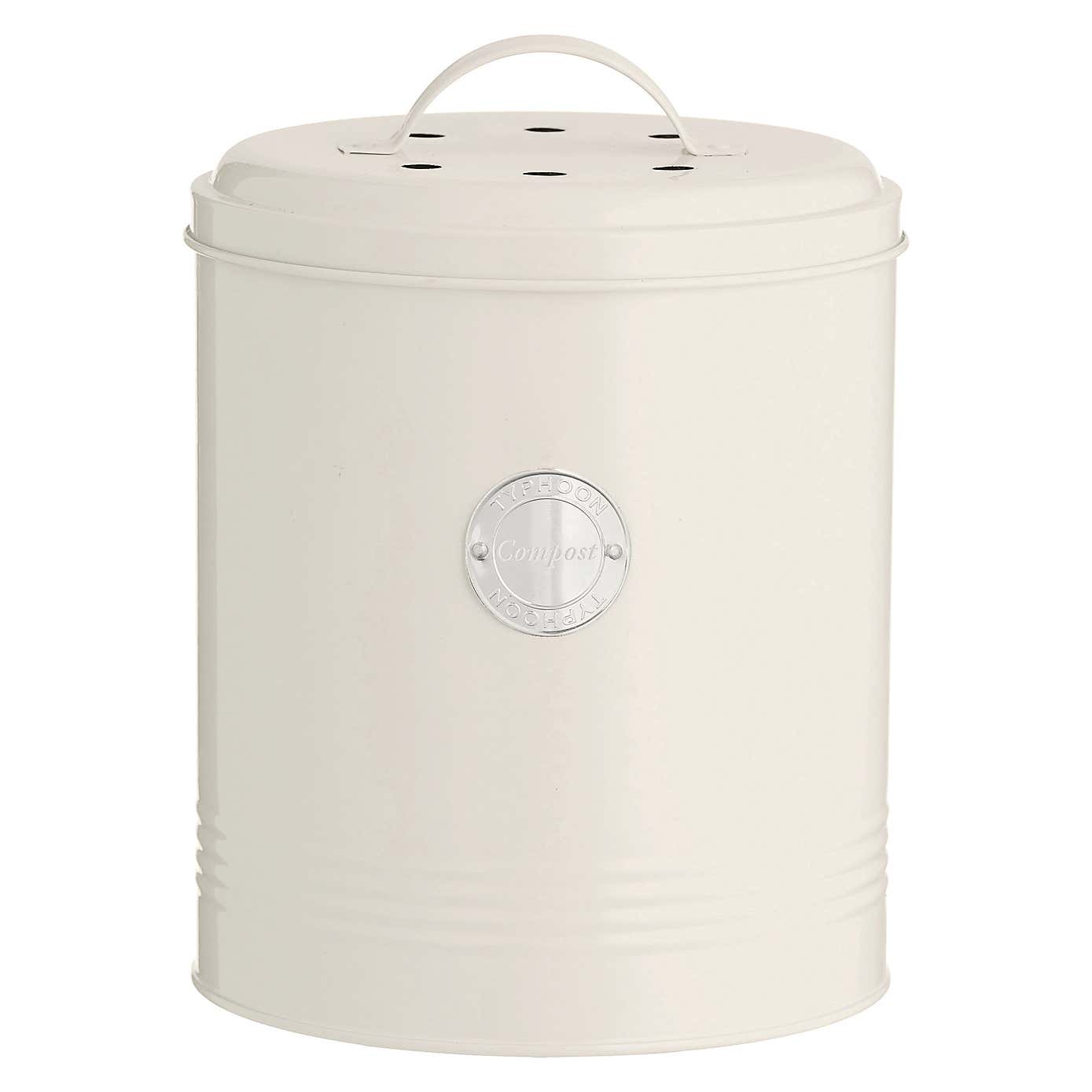 Typhoon Living Cream Compost Caddy, 2.5L