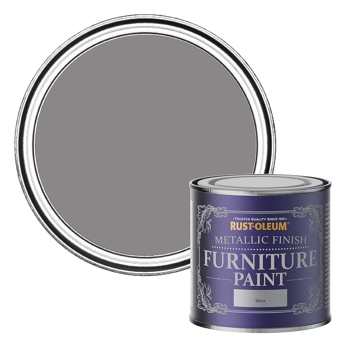 Rust-Oleum Silver Metallic Furniture Paint 125ml