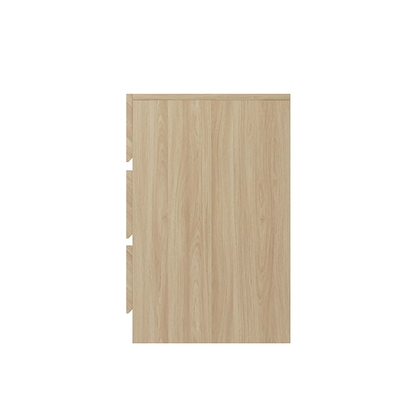 Taranto Pair of 3 Drawer Bedsides Oak