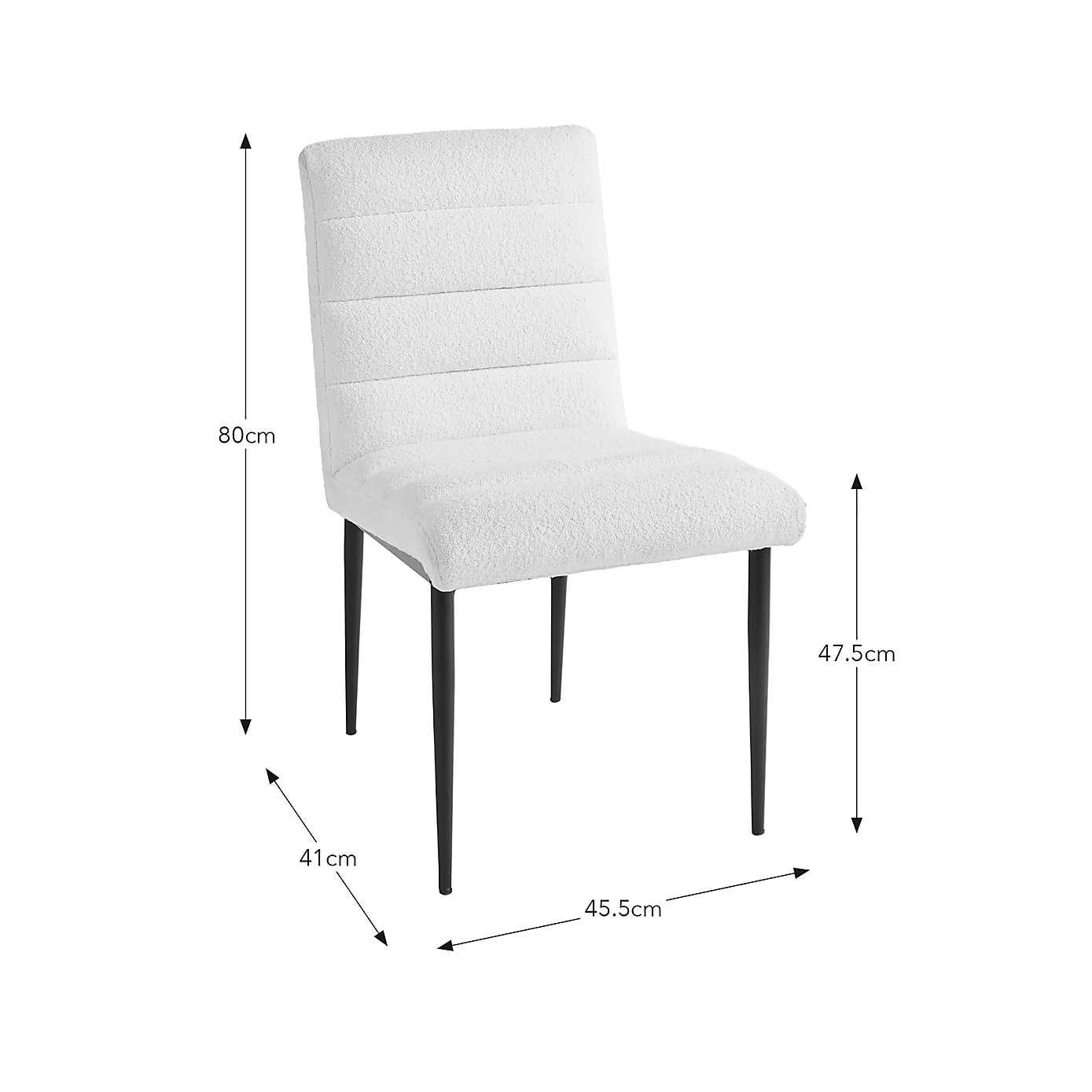 Maddison Dining Chair, Boucle