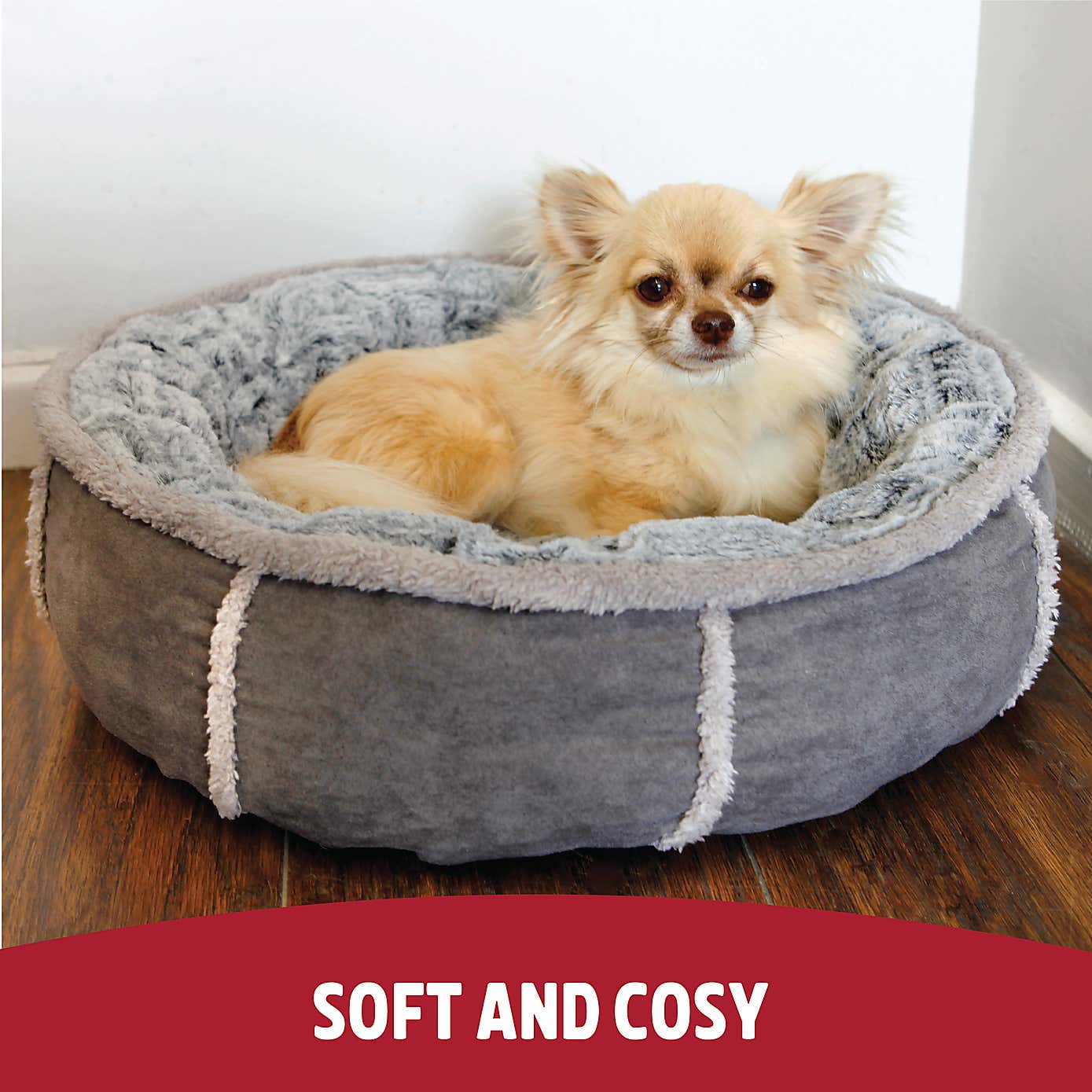 Rosewood Plush Donut Pet Bed