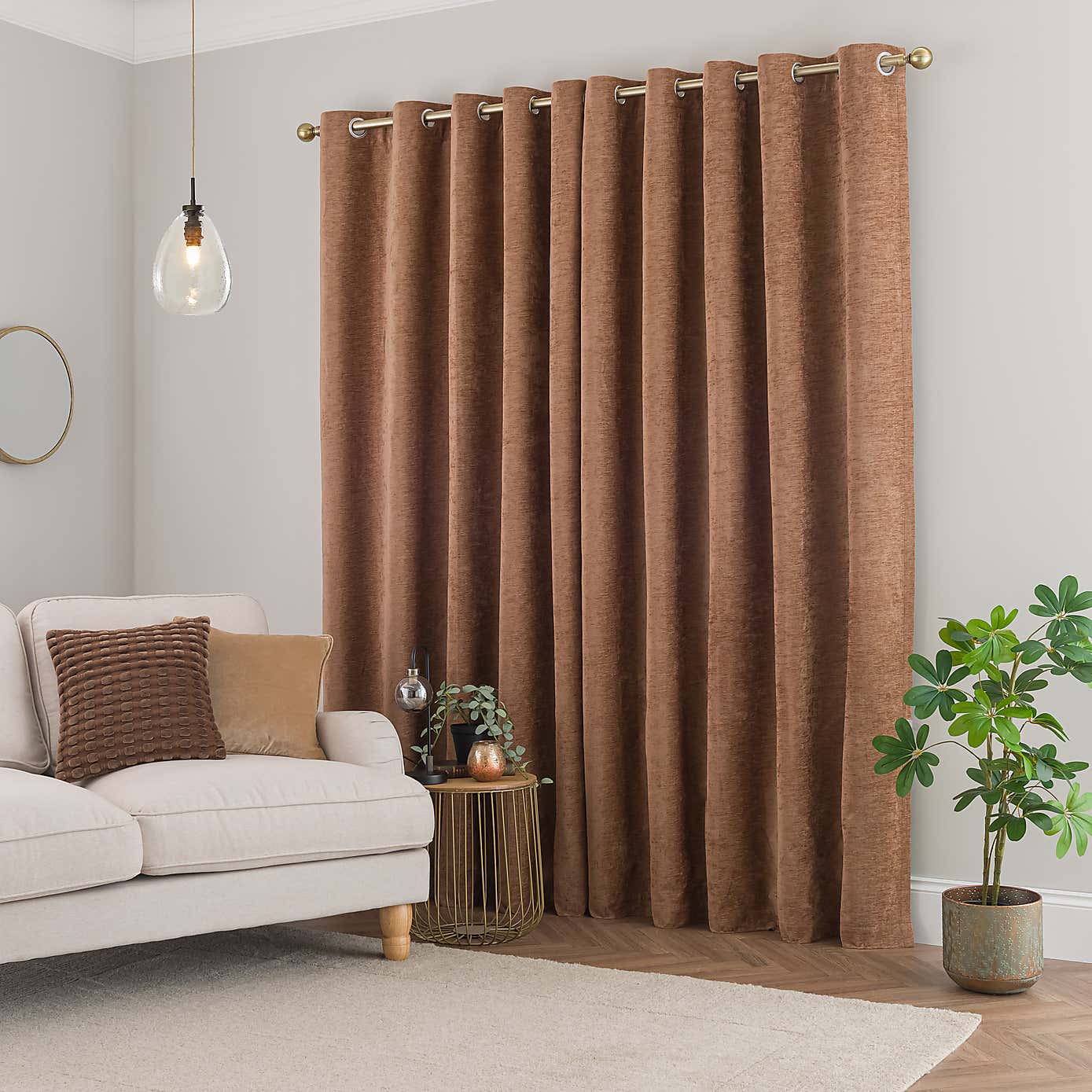 Genoa Chenille Blackout Eyelet Curtains