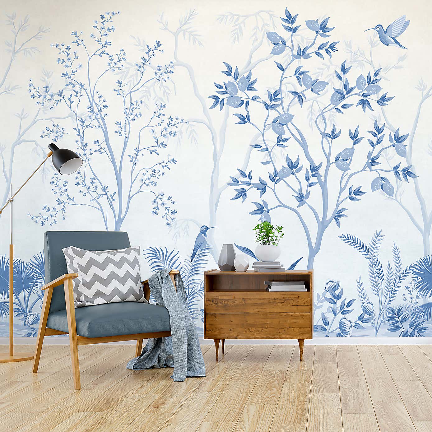 Archive Tree Blue Mural