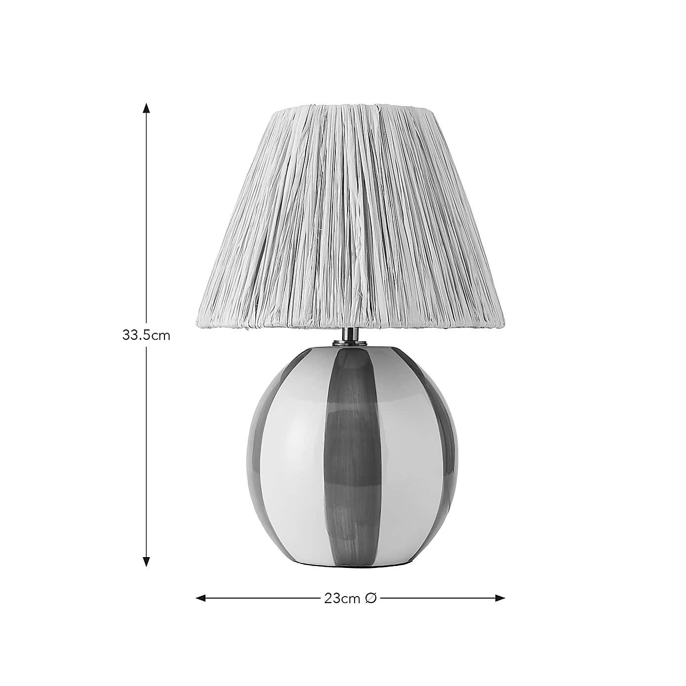 Mirabelle Round Striped Table Lamp