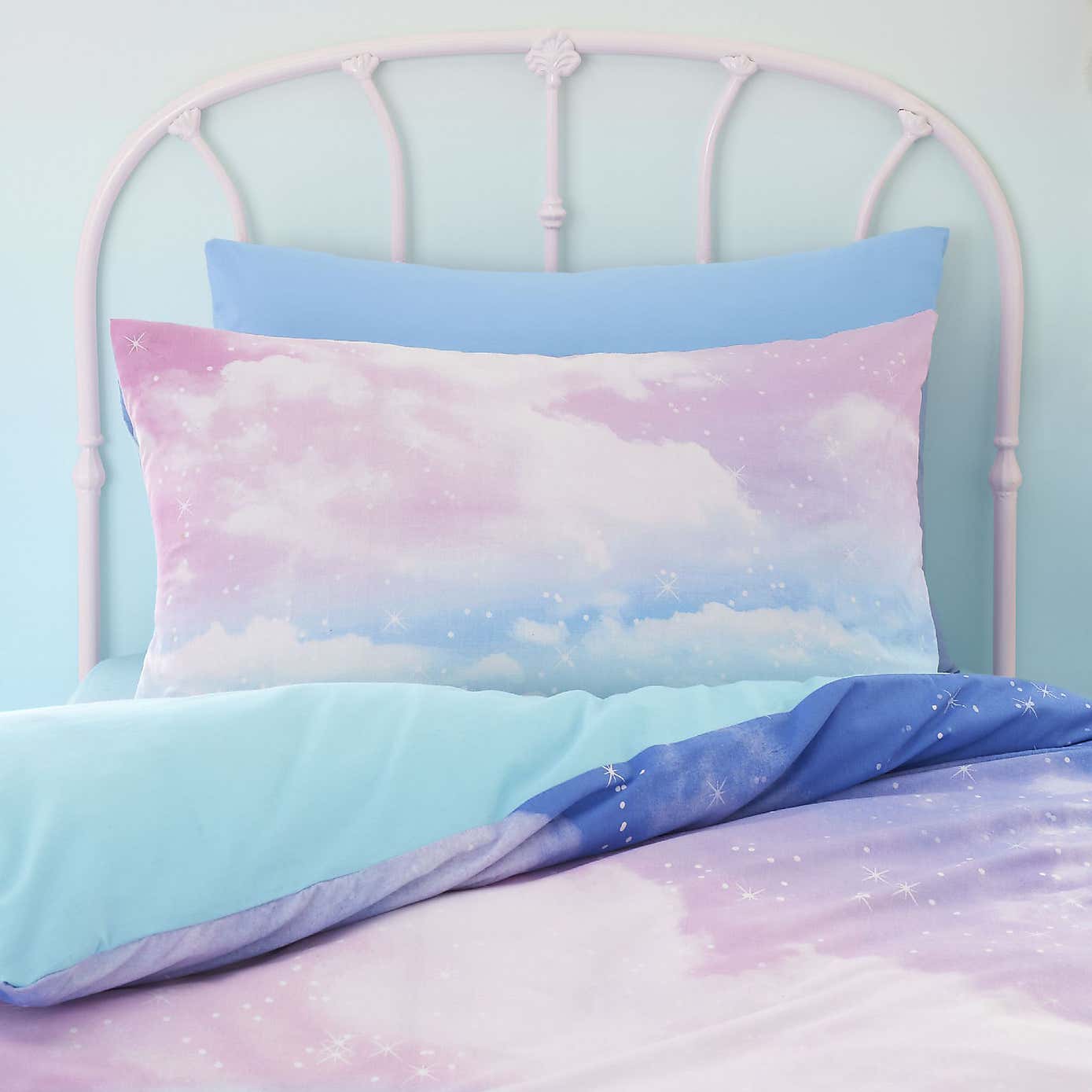 Catherine Lansfield Ombre Rainbow Clouds Duvet Cover and Pillowcase Set