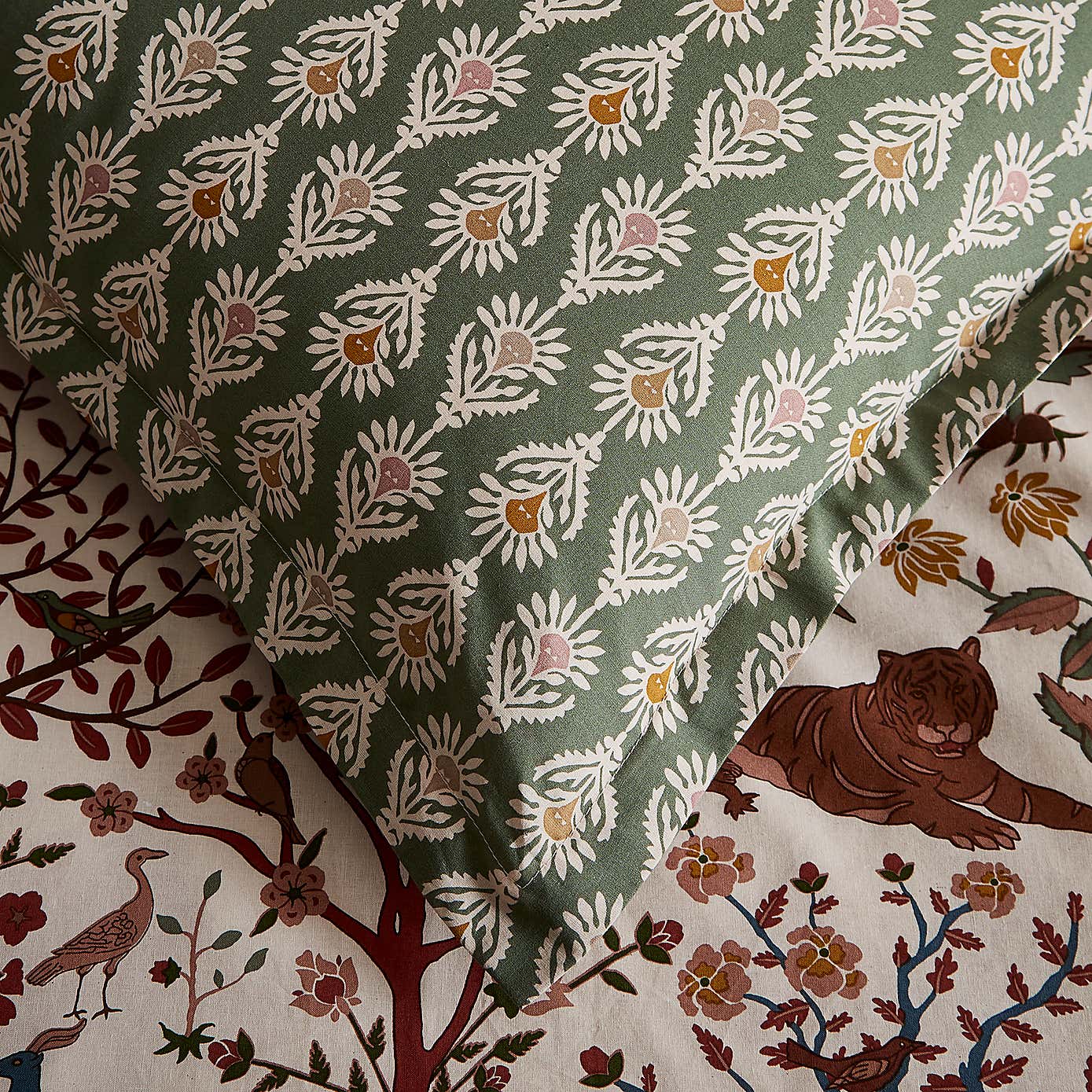 Forest Animal Natural Oxford Pillowcase