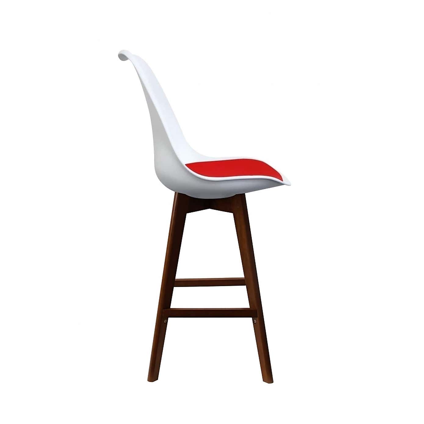 Fusion Living Soho White Plastic Bar Stool