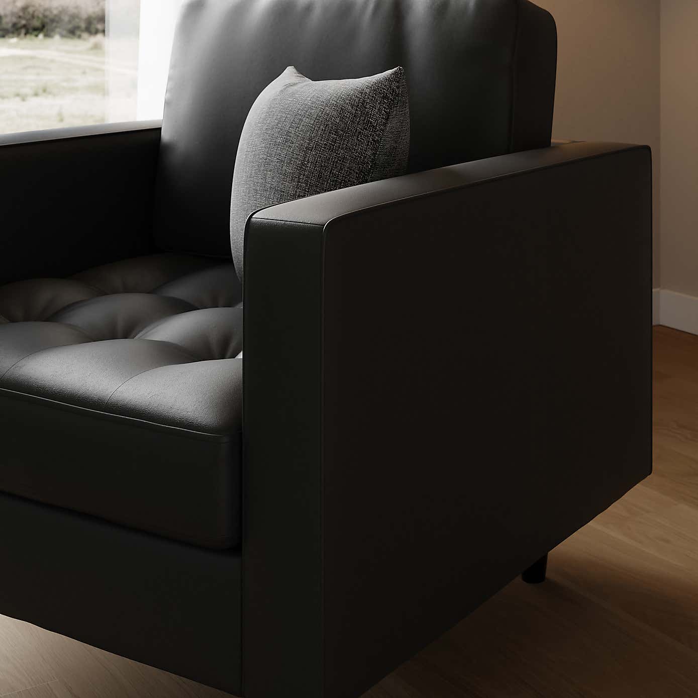 Zoe Faux Leather Armchair