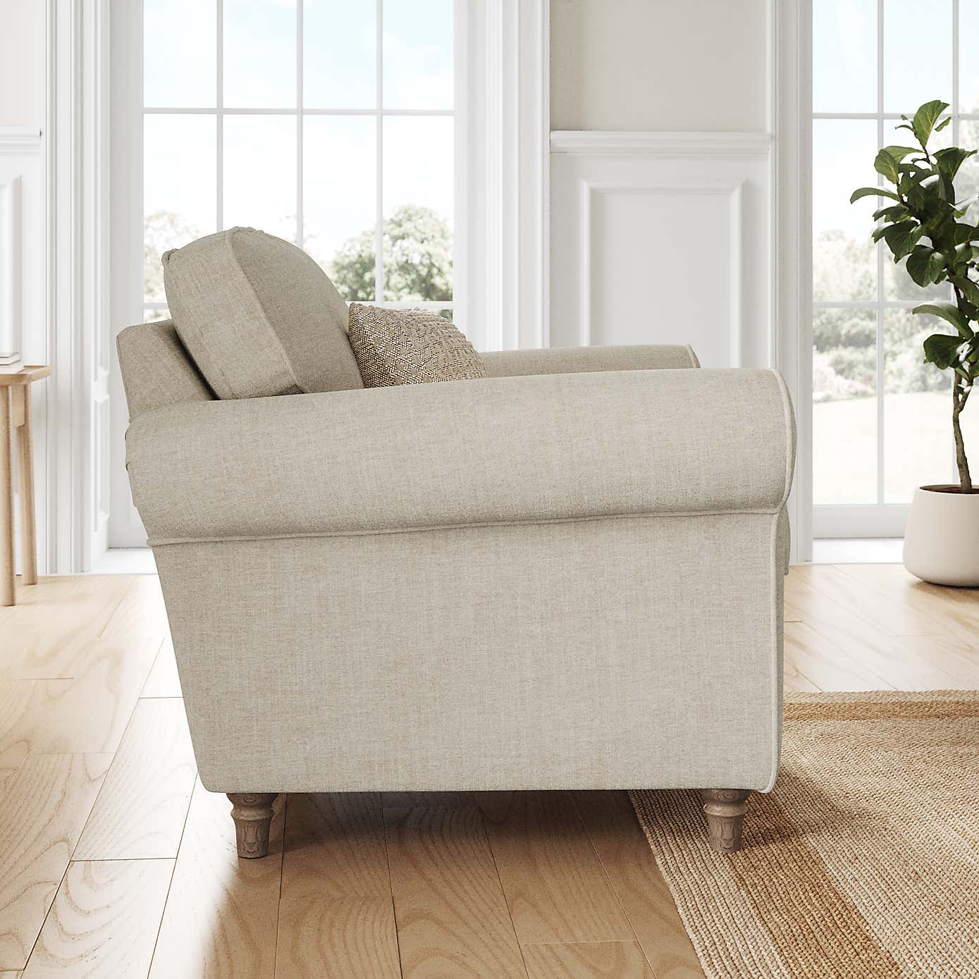 Flori Armchair, Tonal Plush Chenille