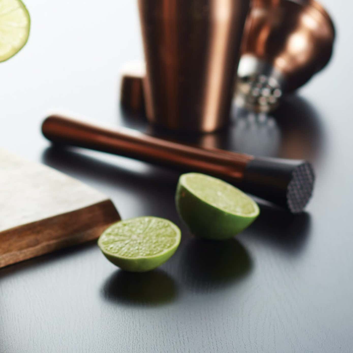 BarCraft Copper Finish Drinks Muddler