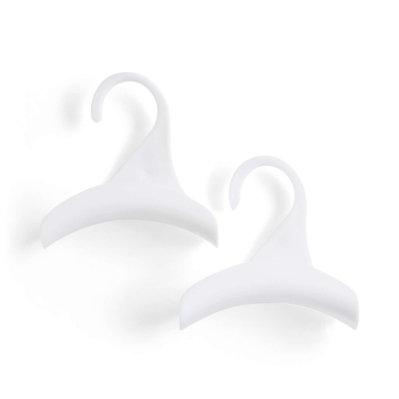 Pack of 2 White Plastic Bag Hangers