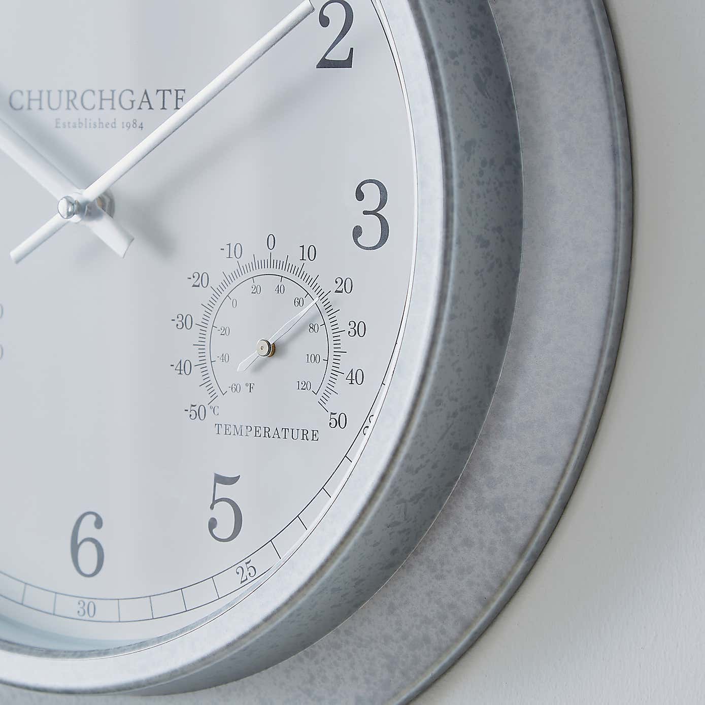 Indoor Outdoor Churchgate Galvanised Clock 35cm