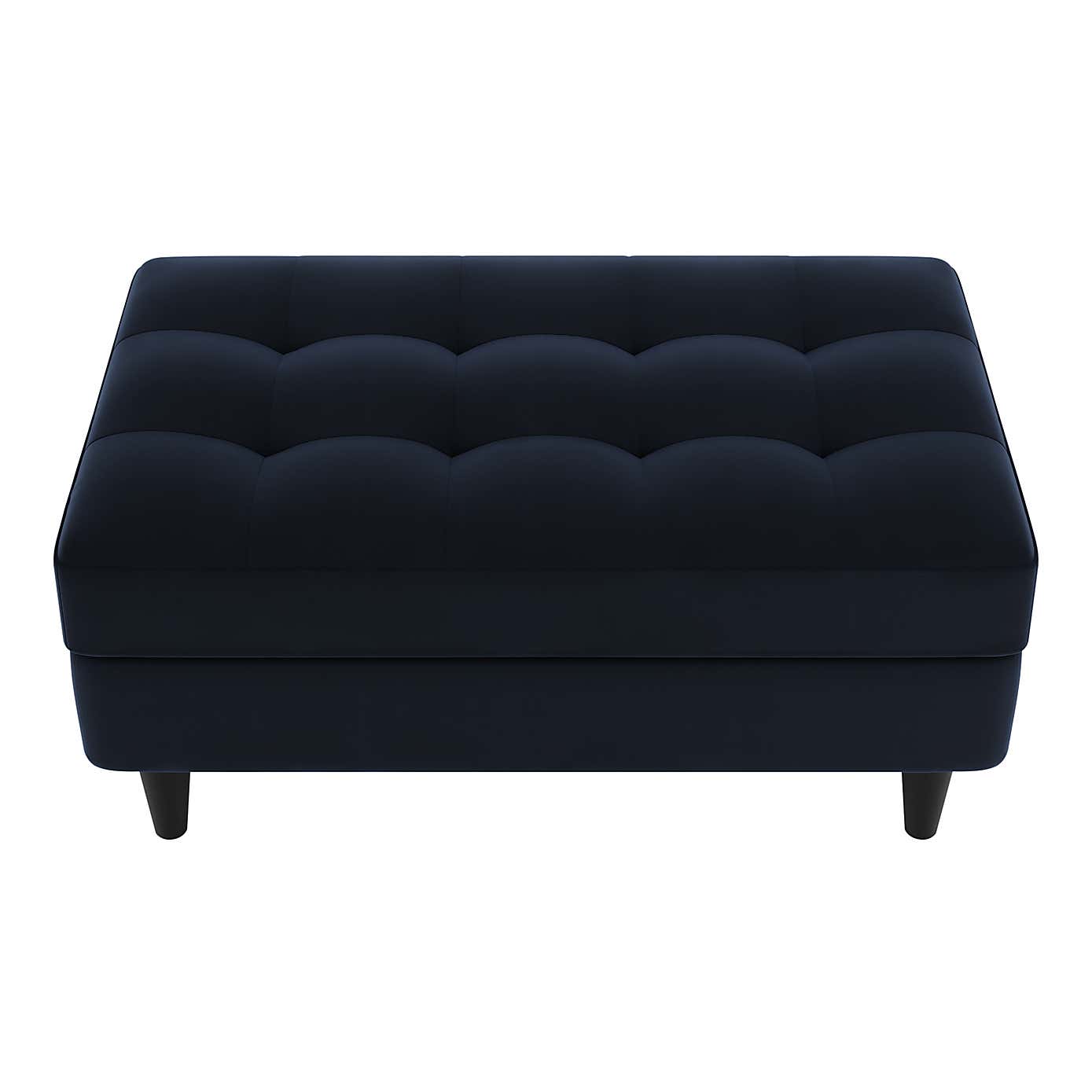 Zoe Velvet Storage Footstool