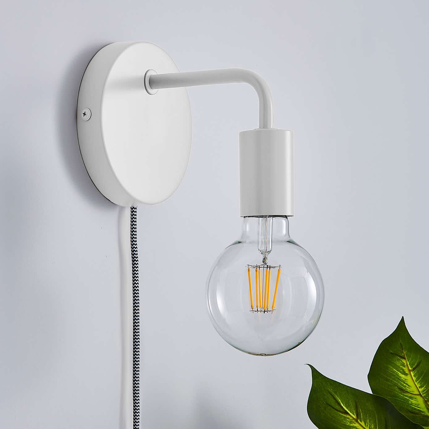 Grey Koppla Plug-in Wall Light