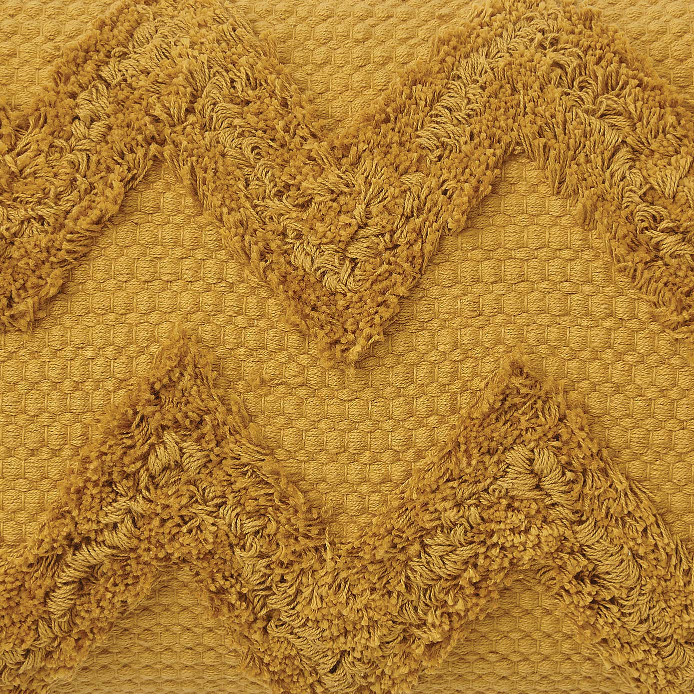 Zig Zag Tufted Cotton Cushion