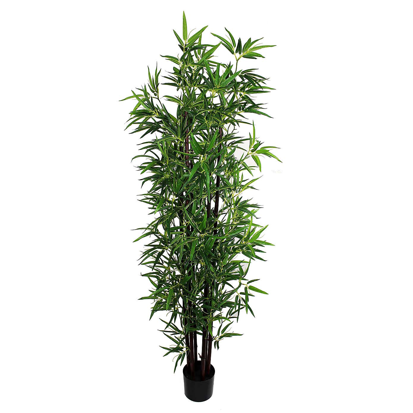 Artificial Bamboo Stem Tree in Black Plant Pot