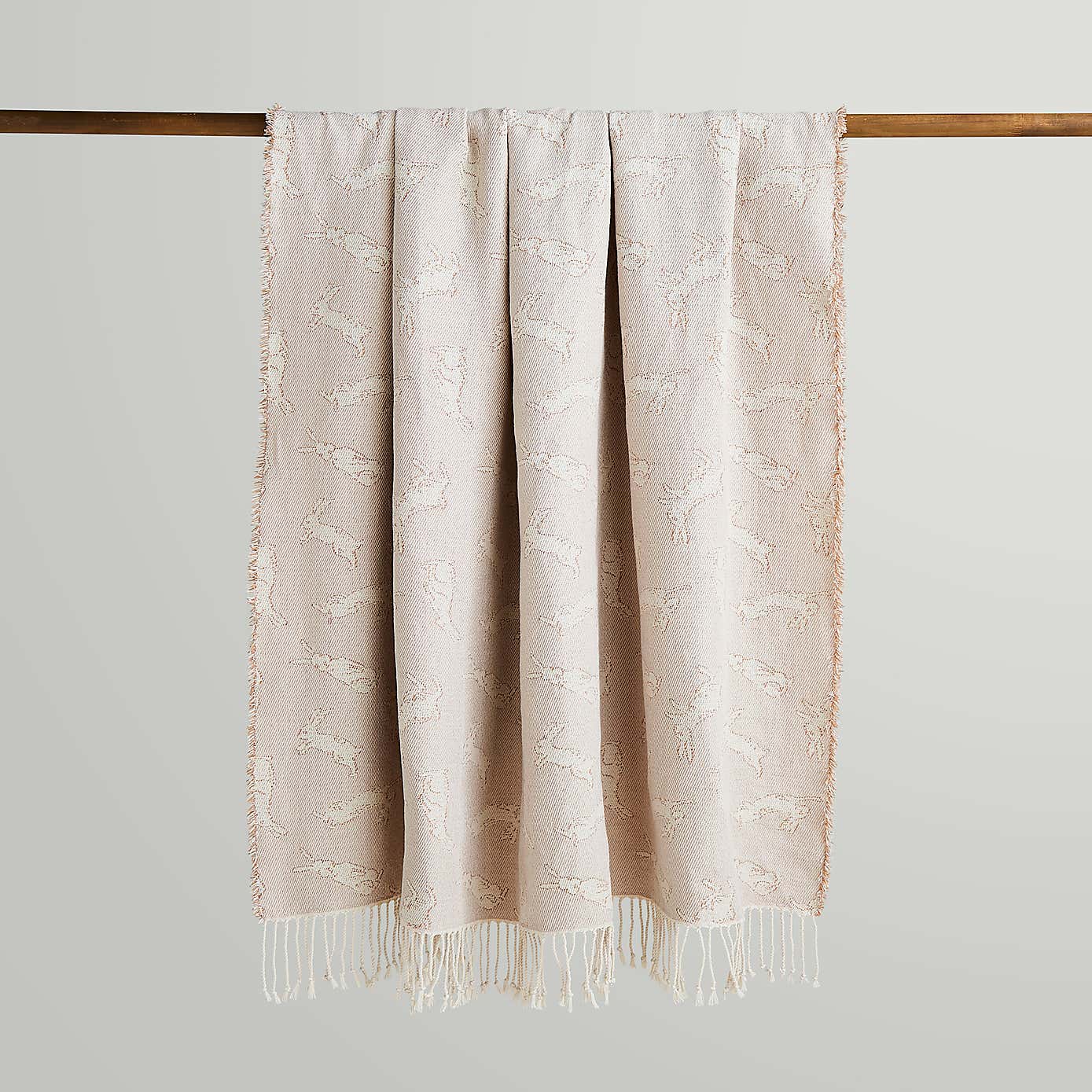 Hare Jacquard Woven Throw 130x180cm