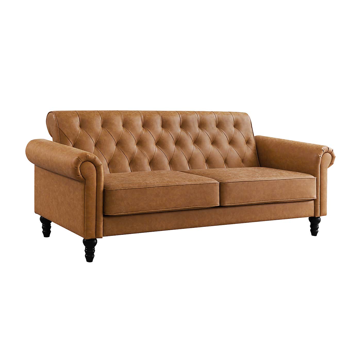 Greta Faux Leather 3 Seater Sofa