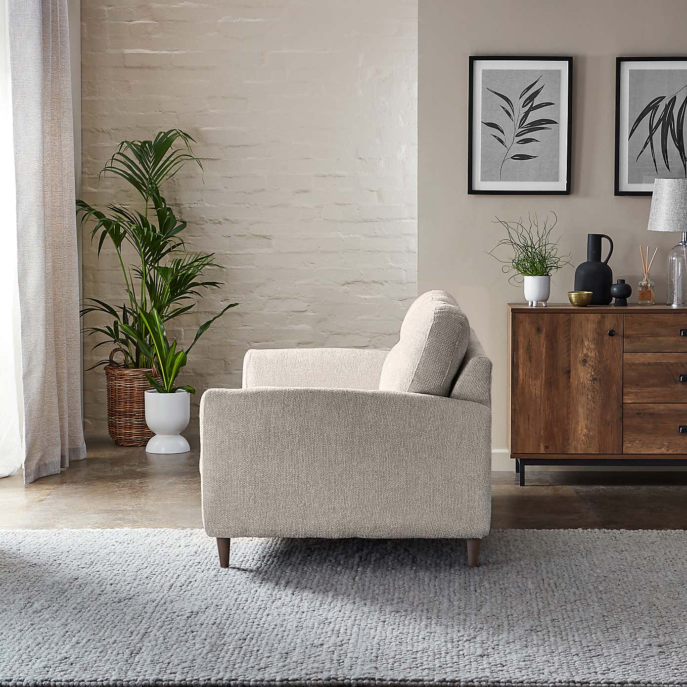 Sven Chunky Chenille 3 Seater Sofa