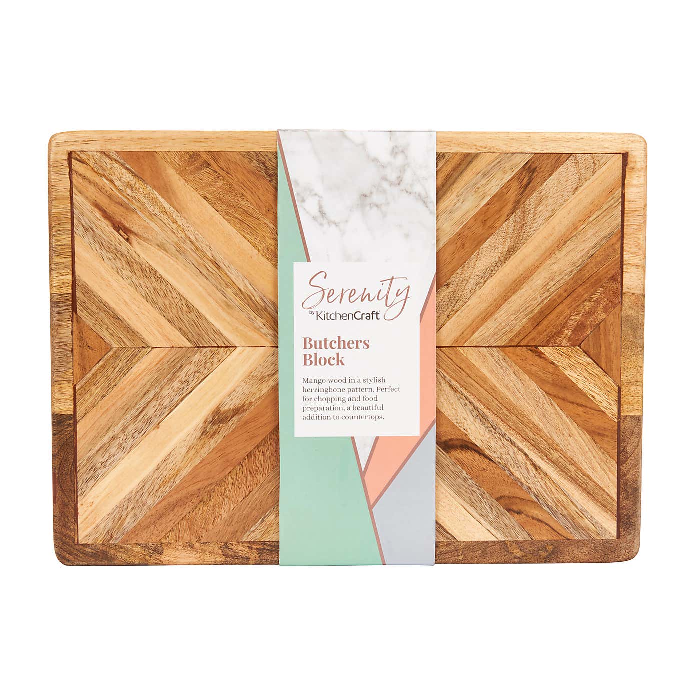KitchenCraft Thick Wooden Butcher's Block Chopping Board