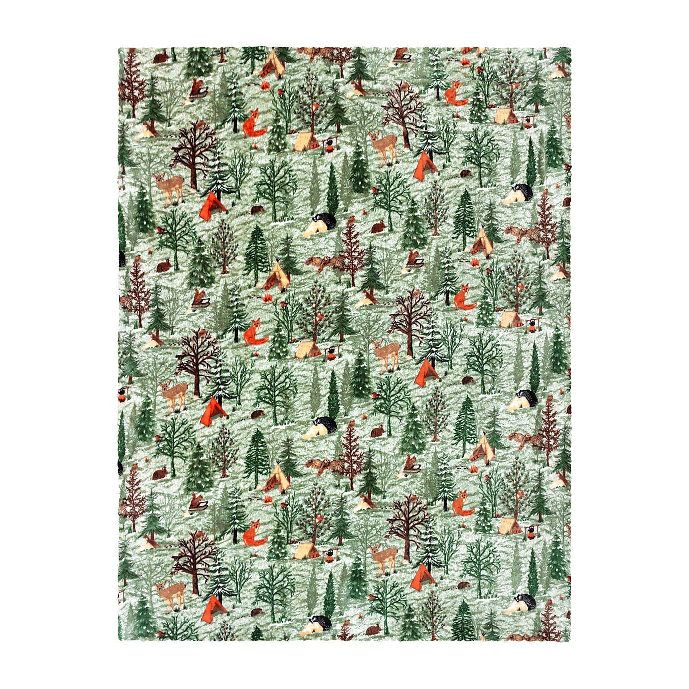 Lodge Wood Sherpa Throw 130cm x 150cm