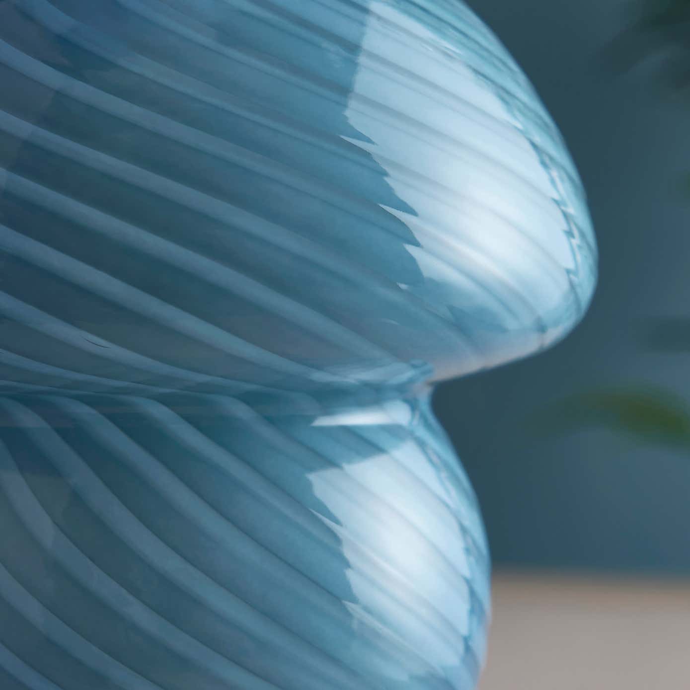 Elements Small Glass Mushroom Table Lamp