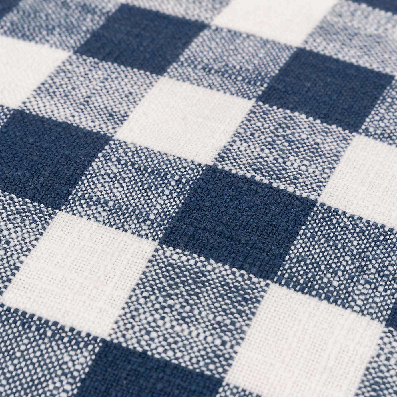 Yard Barton Check Cotton Square Cushion