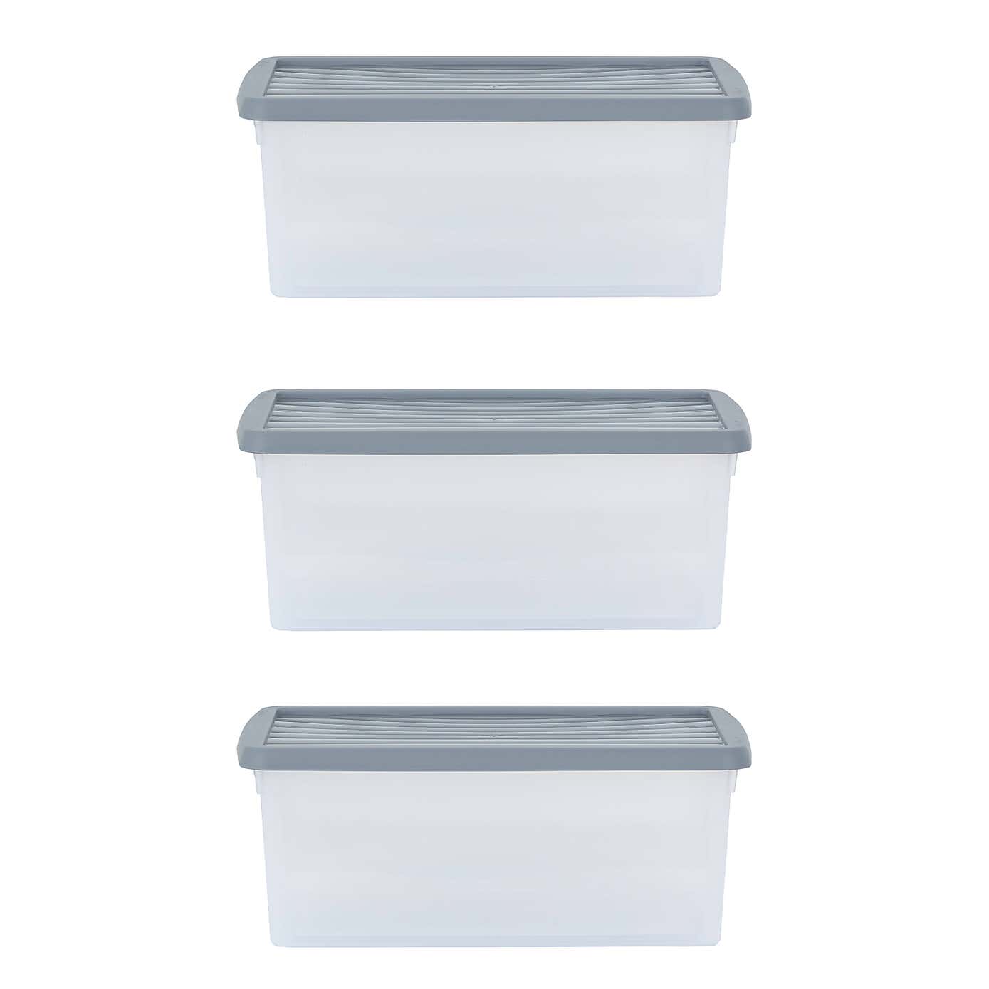 Wham Box Set of 3 Stackable Boxes & Lids