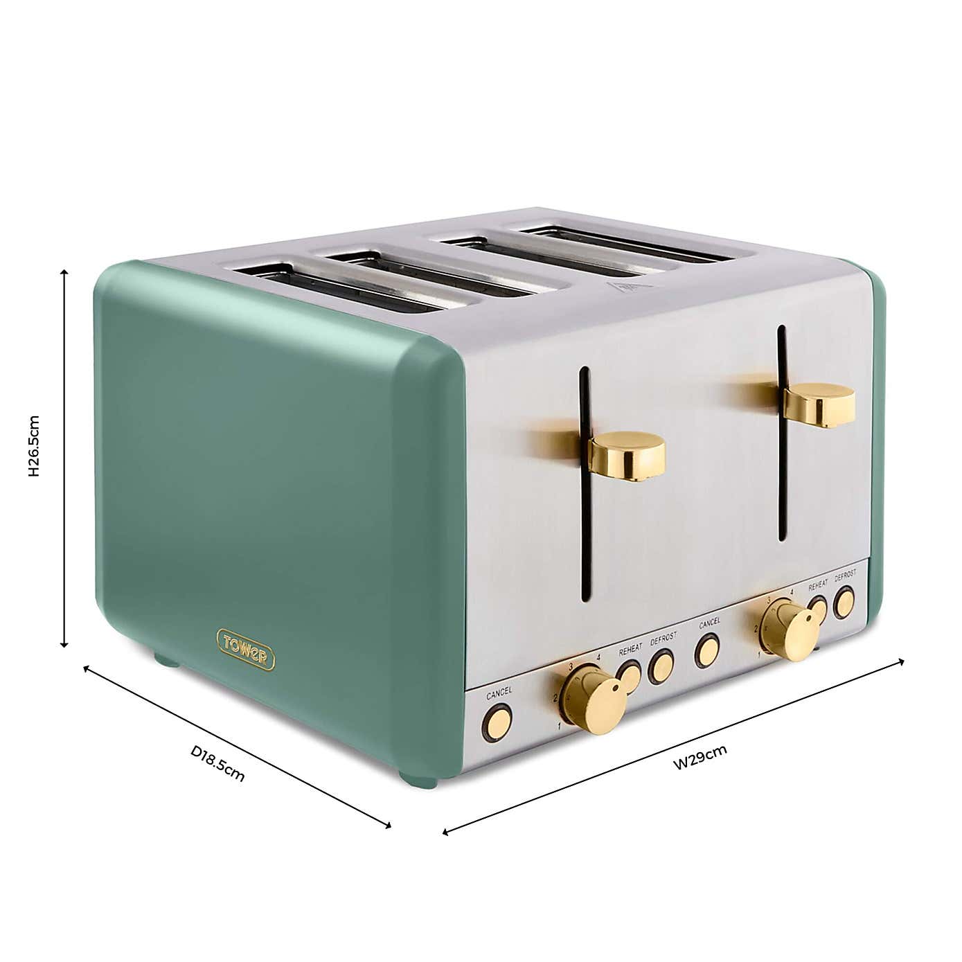 TOWER Cavaletto 4 Slice Toaster